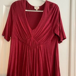 Anthropologie Deletta Red Top XL